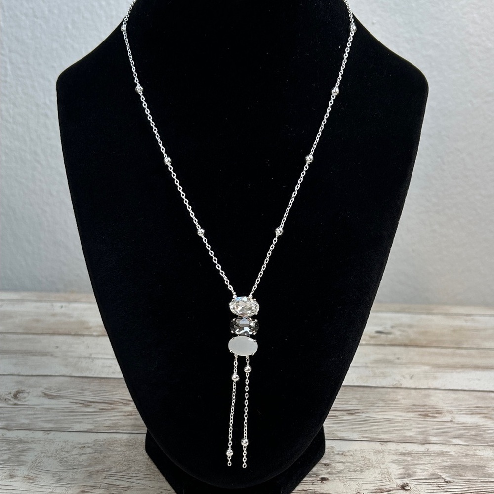 Erimish Meredith Silver Necklace with Crystal Accents